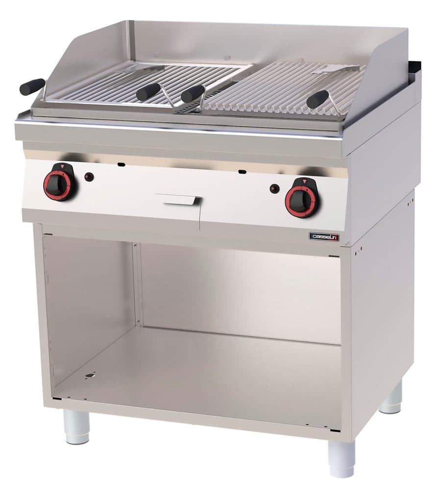 Grill pierre de lave double avec soubassement 80