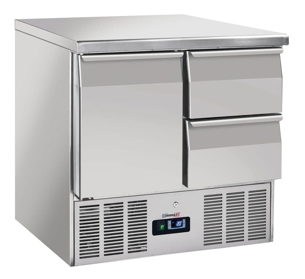 Saladette 2 tiroirs 1 porte GN 1/1