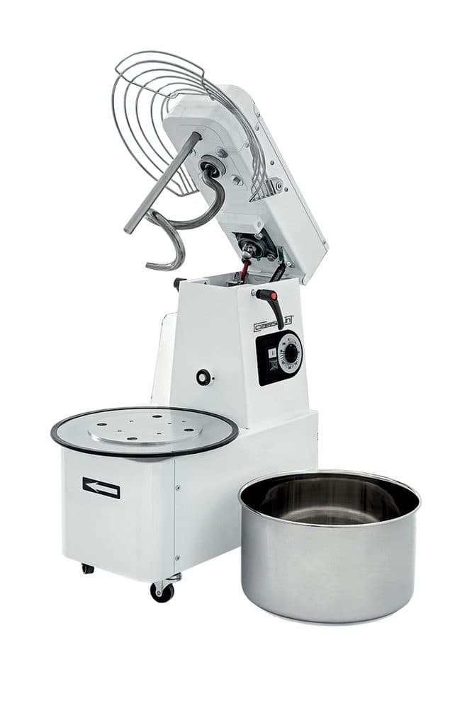 Pétrin à spirale tête relevable et cuve amovible 35Kg