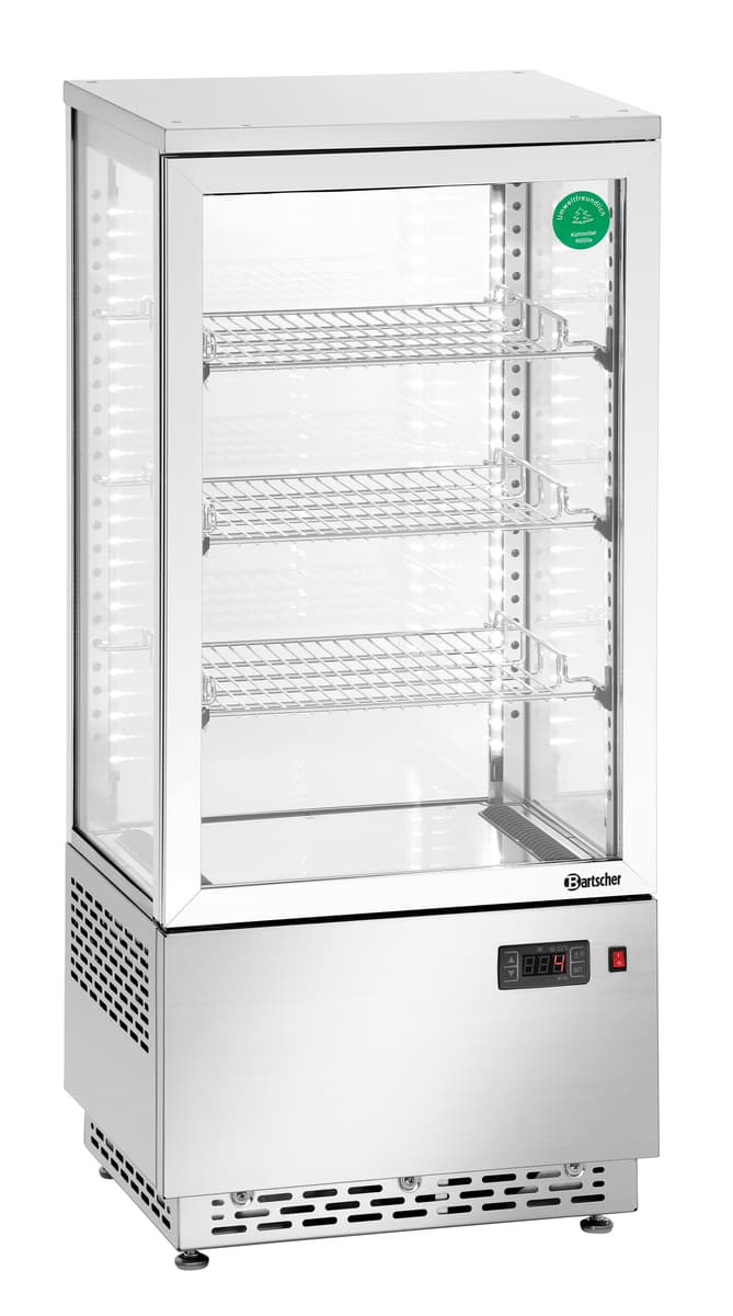Vitrine réfrig. Mini 78L, inox A2Suisse