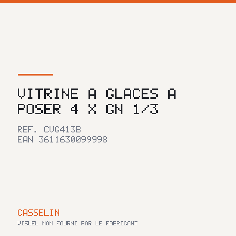 Vitrine à glaces à poser 4 x GN 1/3